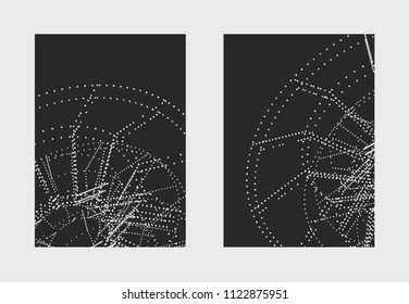 Abstract vector background. Technology illustration with geometric shapes. Color small dots texture, template for web and print design.