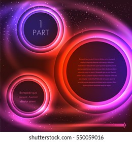 Abstract vector background. Templates in neon structure style. Beautiful design and layout