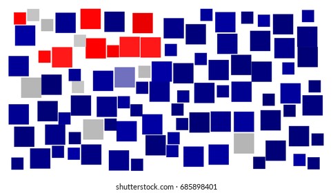 Abstract vector background texture inspired from the flag of Australia made of small red, white, blue squares