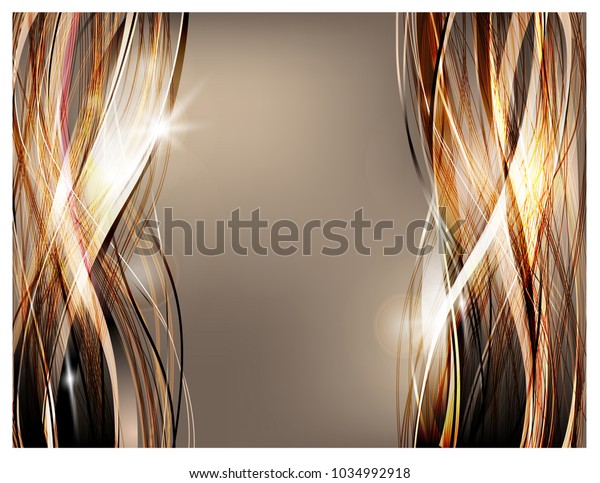Abstract Vector Background Thick Strands Hair Stock Vector