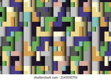 Abstract vector background with three-dimensional geometric shapes with shadow. 3D illustration for banner,print,web design,wallpaper