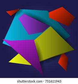 Abstract vector background with tiles. 