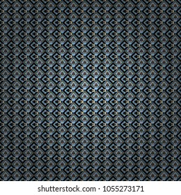Abstract vector background. Tiles black, brown and blue background. Geometric seamless pattern.