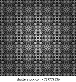 Abstract vector background. Tiles black, white and gray background. Geometric seamless pattern.