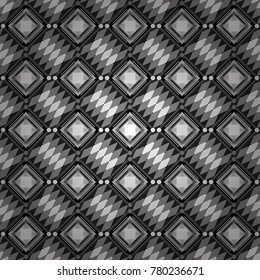 Abstract vector background. Tiles black, white and gray background. Geometric seamless pattern.