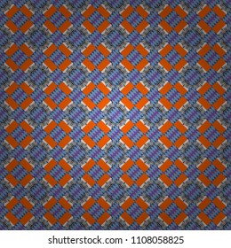 Abstract vector background. Tiles gray, blue and orange background. Geometric seamless pattern.