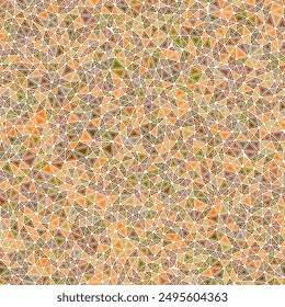 Abstract vector background. Tiny triangles size. Solid shapes in frames. Multiple colors style. Repeatable pattern. Classy vector tiles. Rustic Beige Palette.