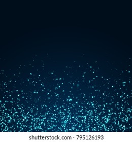 Abstract vector background with transparent blue shiny glitter lights