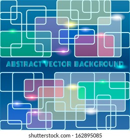 Abstract Vector Background with Transparent Square