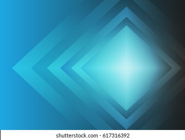 Abstract Vector Background With Transparent Squares And Blue And Black Gradient