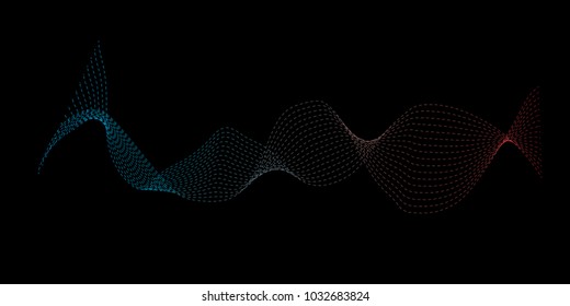 Abstract vector background, transparent waved lines for brochure, website, flyer design. Blue smoke wave
