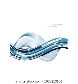 Abstract vector background, transparent waved lines for website, flyer design. Colorful smoke wave.