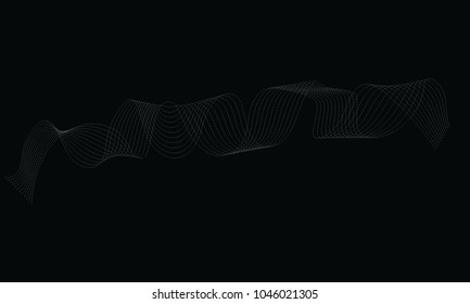 Abstract vector background, transparent waved lines for brochure, website, flyer design. Blue smoke wave