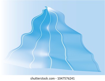 Abstract vector background, transparent waved lines for brochure, website, flyer design. Blue smoke wave.