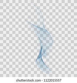 Abstract vector background, transparent waved lines for brochure, website, flyer design. Blue smoke wave.