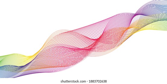 Abstract vector background, transparent waved lines for brochure, website, flyer design. 