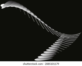 Abstract vector background, transparent waved lines for brochure, website, flyer design. Dots, hi-tech concept, black color