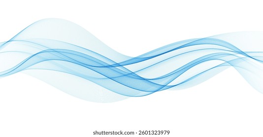 Abstract vector background, transparent waved lines for brochure, website, flyer design. Color smoke wave.