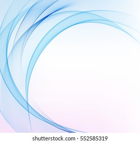 Abstract vector background, transparent waved lines for brochure, website, flyer design. Blue wave.
