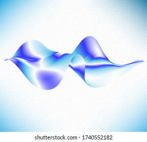 Abstract vector background, transparent wavy lines for brochure, website, flyer design. A wave of blue smoke