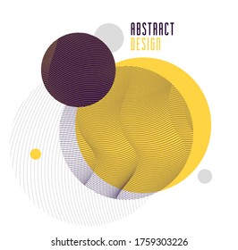 Abstract vector background with trendy color circles and flowing particles textures modern design, dotted mesh elements, design element isolated.