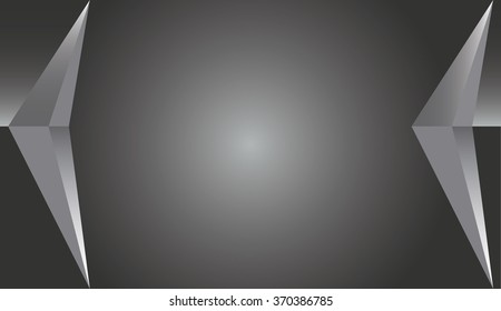 Abstract vector background. Triangle shape gray background.