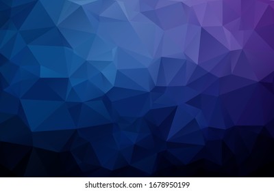 Abstract vector background from triangles. Background color is dark, blue. Gradient pattern for design decoration. Conceptual background eps10