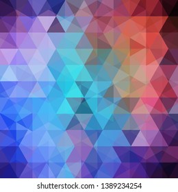 Abstract vector background with triangles. Colorful geometric vector illustration. Creative design template. Blue, purple colors.