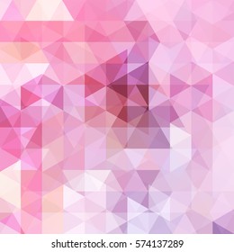 Abstract vector background  with triangles. Pastel pink geometric vector illustration. Creative design template. 