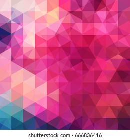 Abstract vector background with triangles. Pink geometric vector illustration. Creative design template.