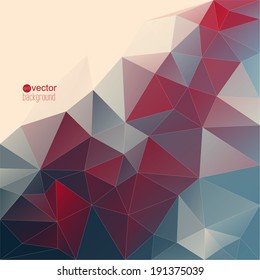 Abstract vector background with triangles and polygon mesh.