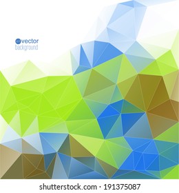 Abstract vector background with triangles and polygon mesh.