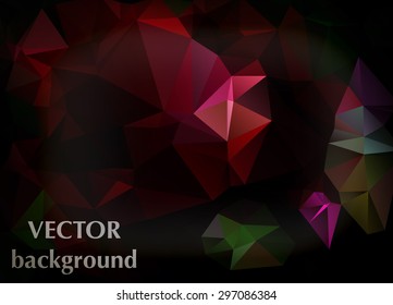 Abstract vector background of triangles polygon wallpaper. Web design in bright colors 