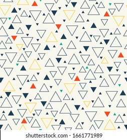 Abstract vector background with triangles. Seamless pattern for wrapping paper or fabric. Geometric background for your design.