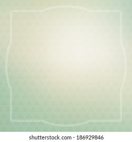 Abstract vector background with triangles and vintage frame. 
