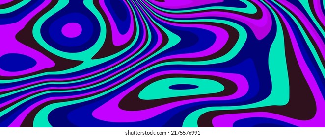 Resumen de fondo vectorial con textura de la capitulación de la trippy, como la estética de diseño retro de los años 70.
