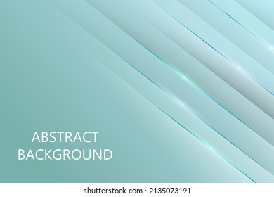 Abstract vector background, turquoise, sea wave color with geometric lines, shadow and glitter