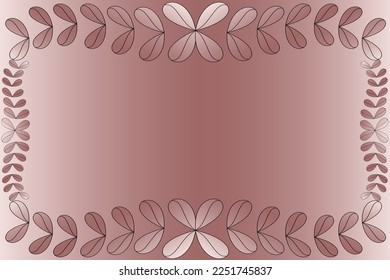 Abstract vector background with twigs and leaves in gradient colors, empty space for text or message