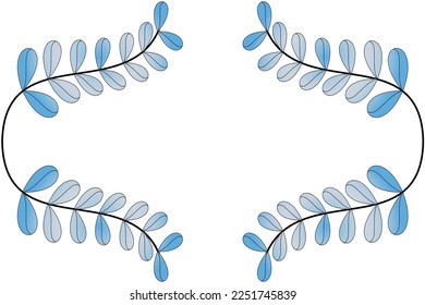 Resumen de fondo vectorial con ramas y hojas en colores degradados, espacio vacío para texto o mensaje