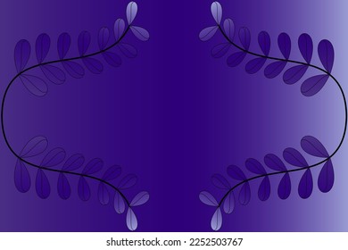 Abstract vector background with twigs and leaves in gradient colors, empty space for text or message