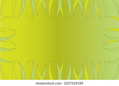 Abstract vector background with twigs and leaves in gradient colors, empty space for text or message	