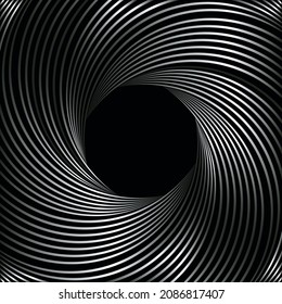 Abstract vector background of twisted silver lines