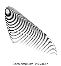 Abstract Vector Background with Unusual Stripes Shape .