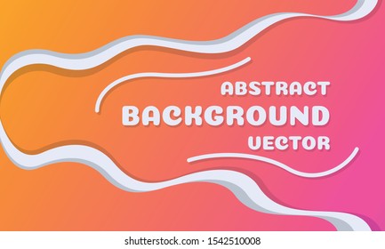 Abstract vector background using a bright gradient. Colors are orange and magenta. Art paper style. Can be used for banners, web, social media design.