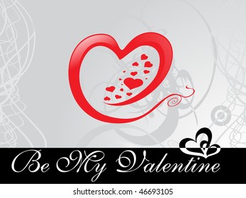 abstract vector background with valentine ornament