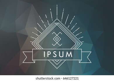 Abstract Vector Background with Vintage Frame for Logos