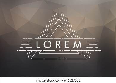 Abstract Vector Background with Vintage Frame for Logos