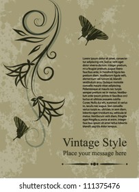 Abstract vector background. Vintage stile, element for design.