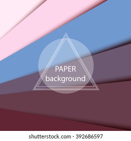 Abstract vector background with violet paper sheets.