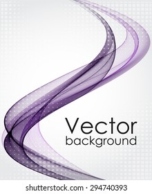 Abstract vector background with violet waves